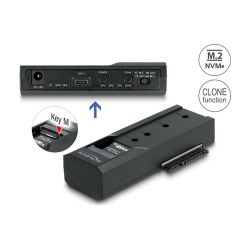 DELOCK USB Type-C Konverter fur 1 x M.2 NVMe SSD + 1 x SATA SSD HDD mit Klon Funktion — Buy in Cyprus with Fast Delivery
