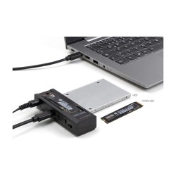 DELOCK USB Type-C Konverter fur 1 x M.2 NVMe SSD + 1 x SATA SSD HDD mit Klon Funktion — Buy in Cyprus with Fast Delivery