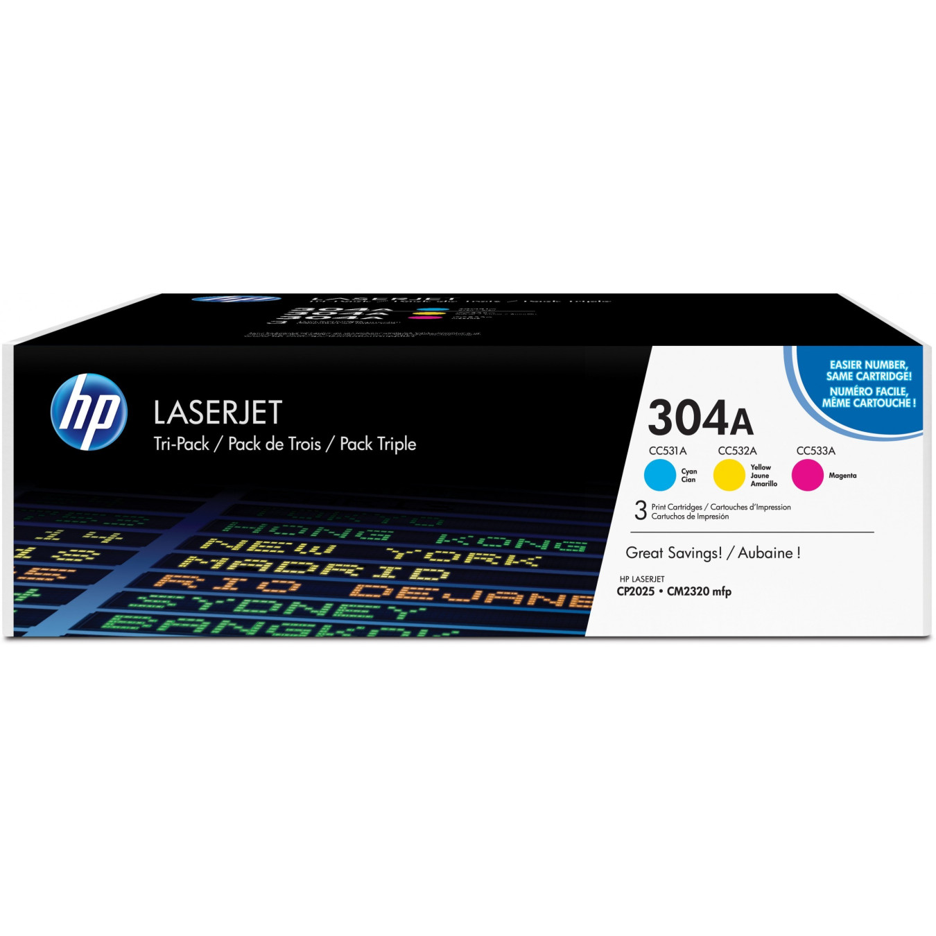 HP 304A Original Toner 3-Pack - CF372AM - Cyan, Magenta, Yellow, 2,800-page Yield — Buy in Cyprus with Fast Delivery