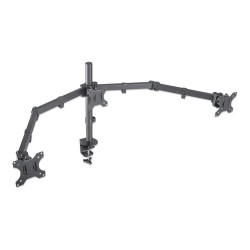 MANHATTAN LCD Monitorhalterung fuer 3 Displays zweichfach schwenkbar Tischhalterung mit 2 Monitorarmen bis 68.58cm 27...