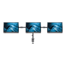 MANHATTAN LCD Monitorhalterung fuer 3 Displays zweichfach schwenkbar Tischhalterung mit 2 Monitorarmen bis 68.58cm 27...