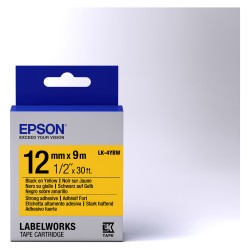 Epson LabelWorks LK-4YBW - Black on Yellow - Roll (1.2 cm x 9 m) — Buy in Cyprus with Fast Delivery