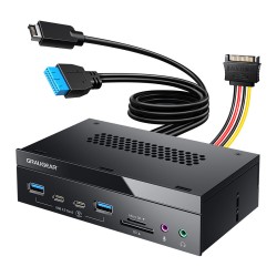 GRAUGEAR Multi Frontblende 8-Fach + Kartenleser USB.SD.Micro — Buy in Cyprus with Fast Delivery