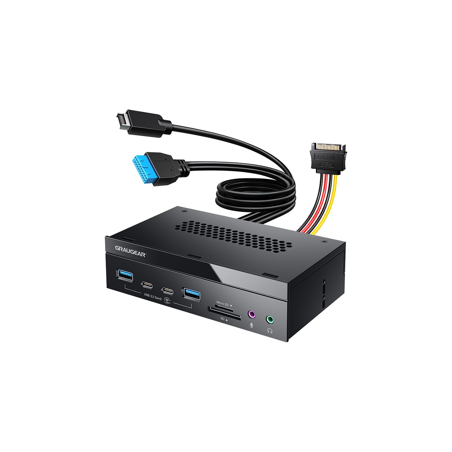 GRAUGEAR Multi Frontblende 8-Fach + Kartenleser USB.SD.Micro — Buy in Cyprus with Fast Delivery