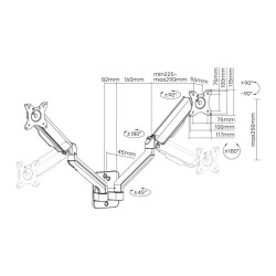 Equip Wandhalterung 17'-32' 2TFT 180°GF 2Gelenke 9Kg sw lite Retail — Buy in Cyprus with Fast Delivery