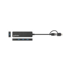 MANHATTAN 4-Port USB 3.0 Typ-C Typ-A Kombi-Hub schwarz — Buy in Cyprus with Fast Delivery