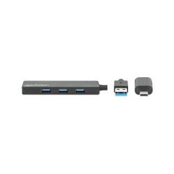MANHATTAN 4-Port USB 3.0 Typ-C Typ-A Kombi-Hub schwarz — Buy in Cyprus with Fast Delivery