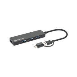 MANHATTAN 4-Port USB 3.0 Typ-C Typ-A Kombi-Hub schwarz — Buy in Cyprus with Fast Delivery