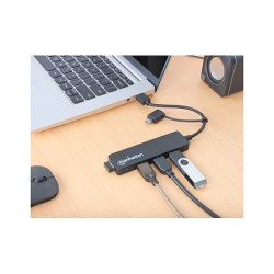 MANHATTAN 4-Port USB 3.0 Typ-C Typ-A Kombi-Hub schwarz — Buy in Cyprus with Fast Delivery