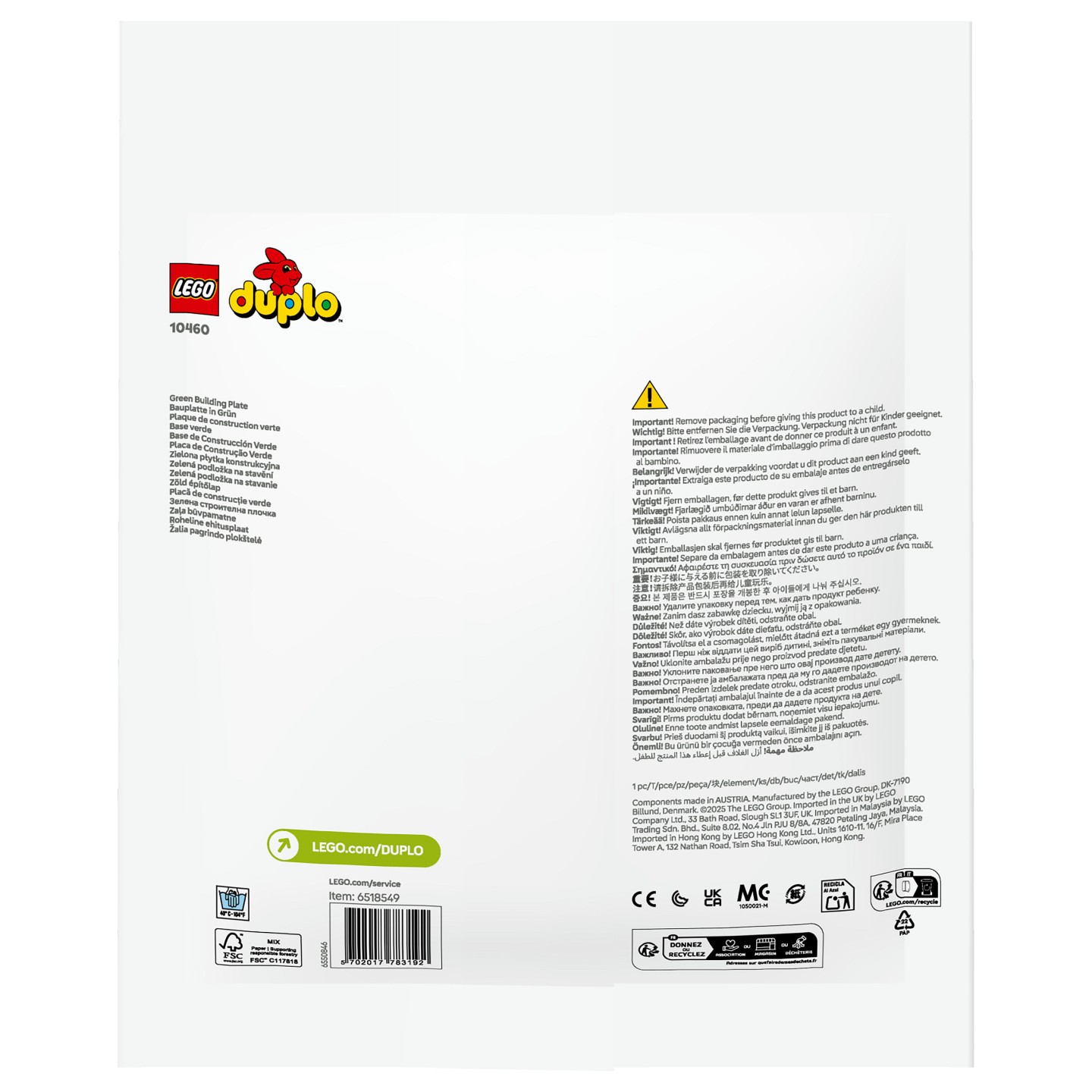 LEGO 10460 DUPLO Bauplatte in Grn — Buy in Cyprus with Fast Delivery