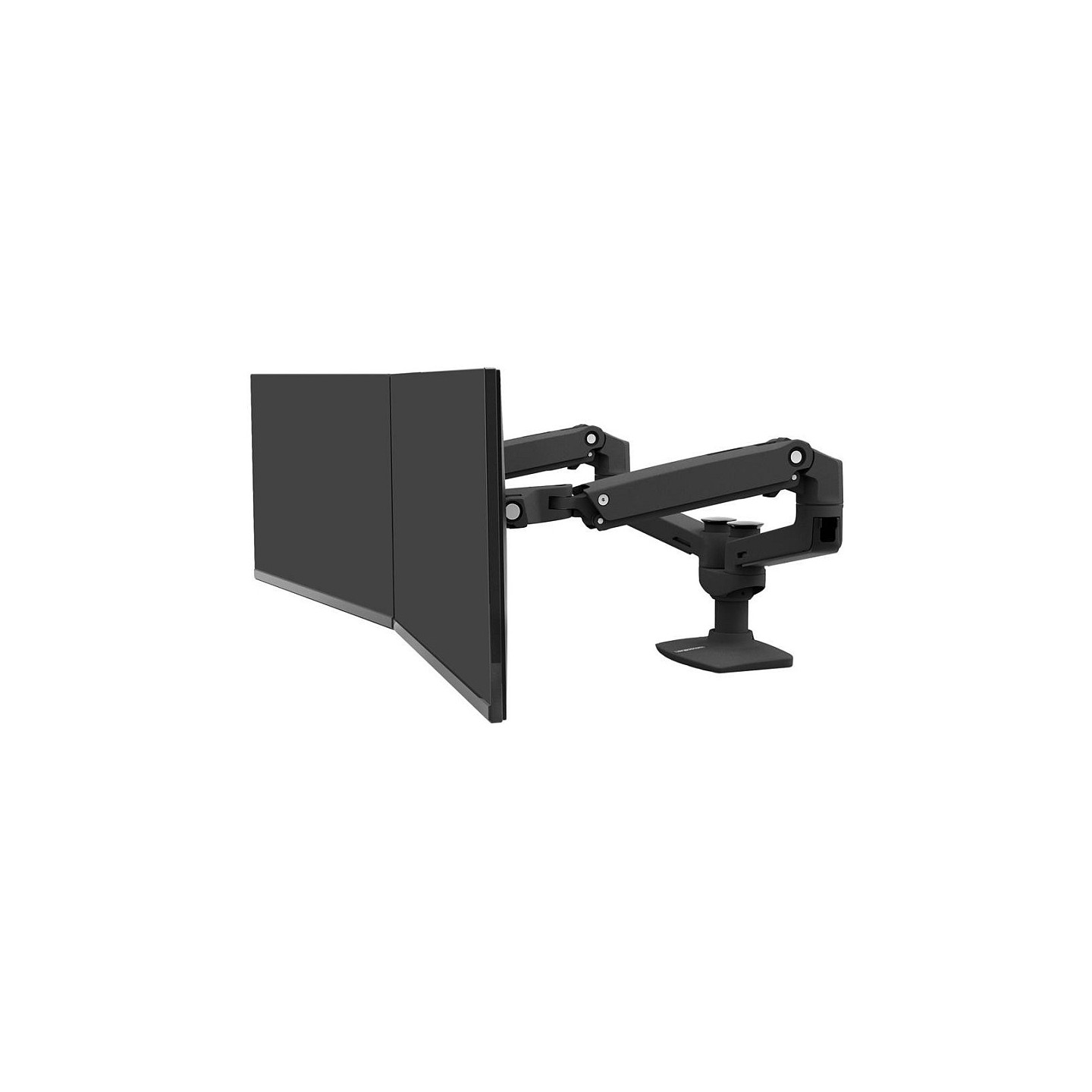 Ergotron LX Dual Side-by-Side Arm - Befestigungskit (Spannbefestigung für Tisch. Tischplattenbohrung. Stange. 2 Gelen...