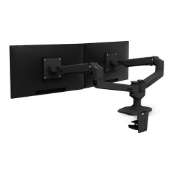 Ergotron LX Dual Side-by-Side Arm - Befestigungskit (Spannbefestigung für Tisch. Tischplattenbohrung. Stange. 2 Gelen...