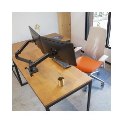 Ergotron LX Dual Side-by-Side Arm - Befestigungskit (Spannbefestigung für Tisch. Tischplattenbohrung. Stange. 2 Gelen...