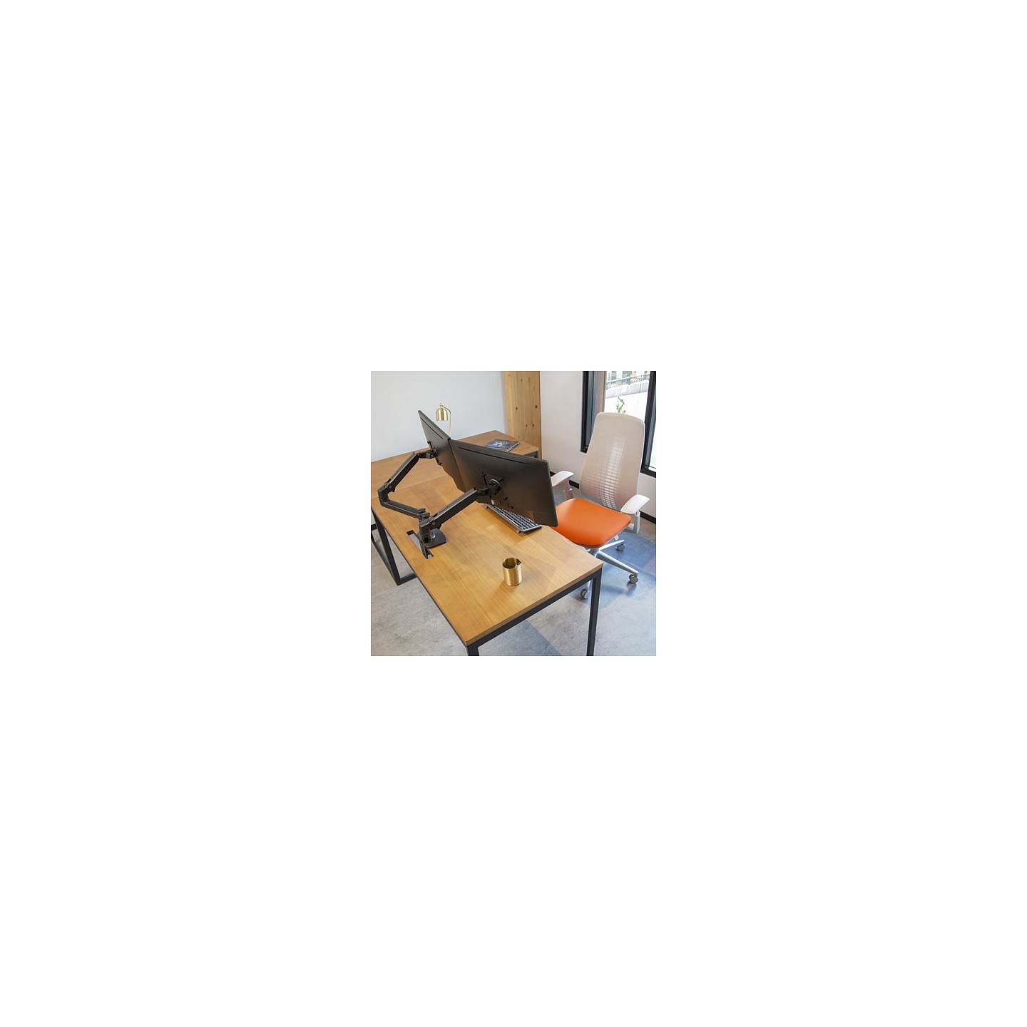 Ergotron LX Dual Side-by-Side Arm - Befestigungskit (Spannbefestigung für Tisch. Tischplattenbohrung. Stange. 2 Gelen...