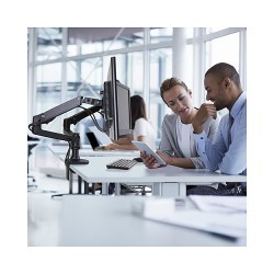 Ergotron LX Dual Side-by-Side Arm - Befestigungskit (Spannbefestigung für Tisch. Tischplattenbohrung. Stange. 2 Gelen...