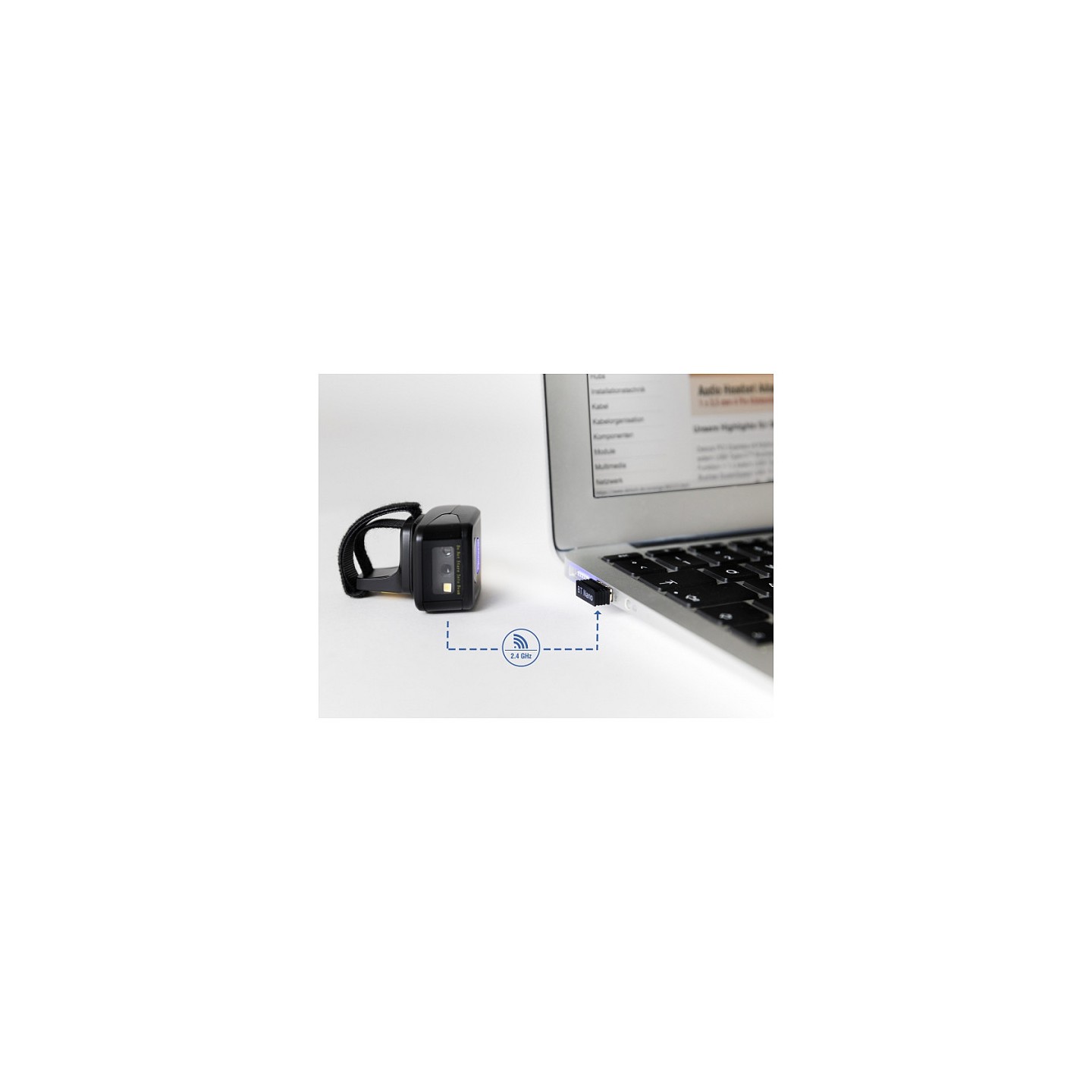 Ringbarcode Scanner 1D und 2D mit 2.4 GHz oder Bluetooth — Buy in Cyprus with Fast Delivery