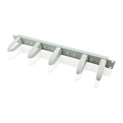 VALUE 48.26cm 19Zoll-Frontplatte 1HE mit 5 Kabelsen grau — Buy in Cyprus with Fast Delivery
