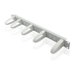 VALUE 48.26cm 19Zoll-Frontplatte 1HE mit 5 Kabelsen grau — Buy in Cyprus with Fast Delivery