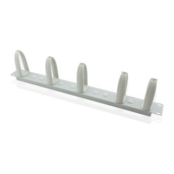 VALUE 48.26cm 19Zoll-Frontplatte 1HE mit 5 Kabelsen grau — Buy in Cyprus with Fast Delivery