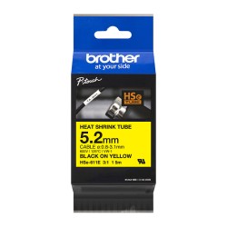 Brother HSe-611E Schrumpfschlauch schwarz auf gelb (5.2 mm) — Buy in Cyprus with Fast Delivery