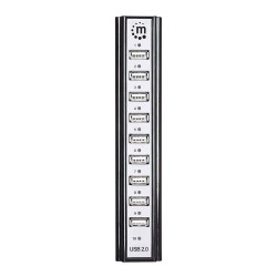 MANHATTAN USB-HUB 10-Port USB 2.0 Desktop Hub schwarz — Buy in Cyprus with Fast Delivery