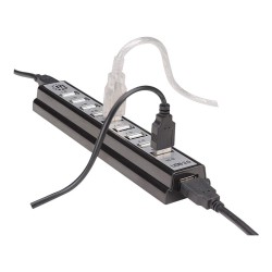 MANHATTAN USB-HUB 10-Port USB 2.0 Desktop Hub schwarz — Buy in Cyprus with Fast Delivery