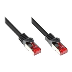 GoodConnections Patchkabel mit Rastnasenschutz. Cat. 6. S FTP. PiMF. PVC. 250MHz. schwarz. 2m.