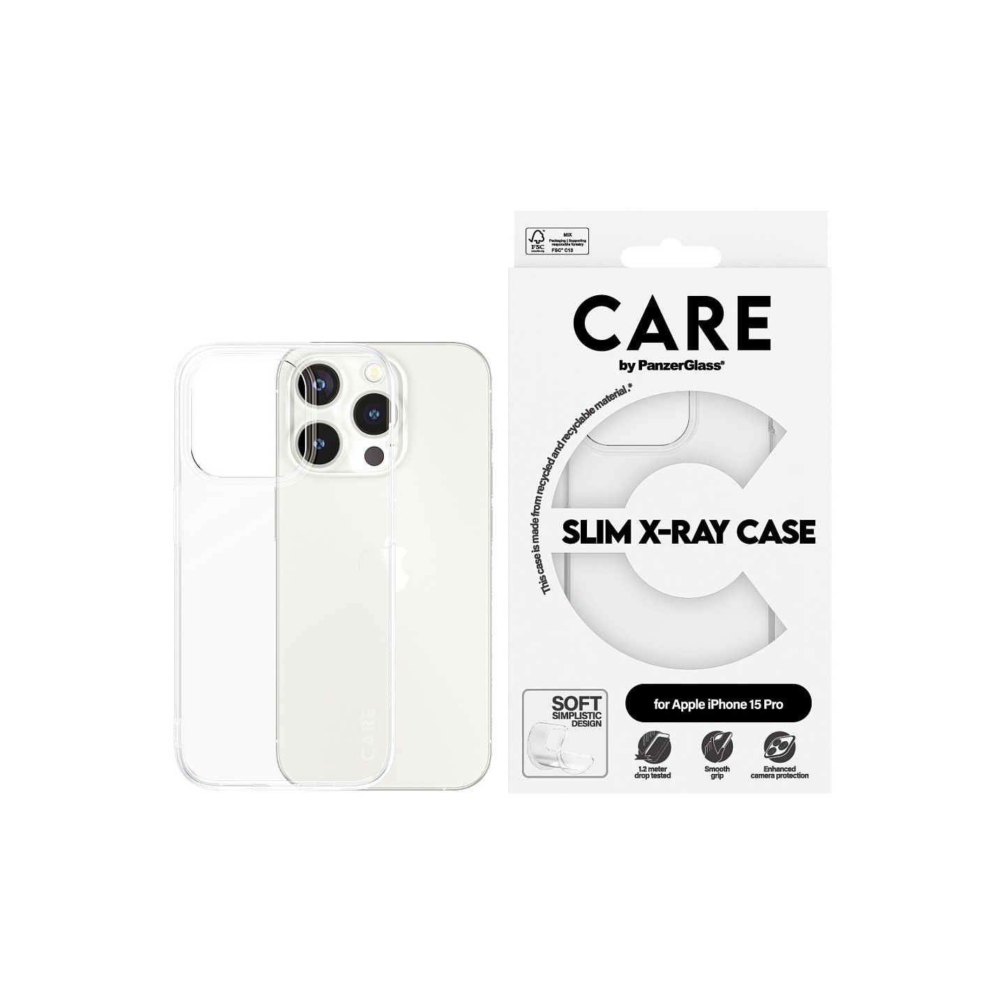 CARE Case Fashion X-Ray Soft Clear iPhone 15 Pro — Buy in Cyprus with Fast Delivery