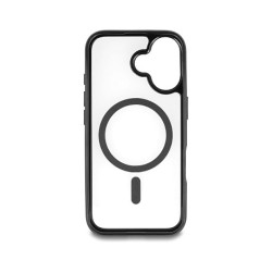 Schutzhülle für iPhone 16 kompatibel mit MagSafe transparent-schwarz — Buy in Cyprus with Fast Delivery