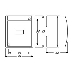 BUSCH JAEGER BJ 2621WGL-53 Wipptaster m.Beleuchtung ocean IP44 grau blaugrün — Buy in Cyprus with Fast Delivery