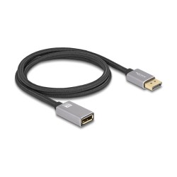 DELOCK DisplayPort Verlngerungskabel 8K 60 Hz 1 m grau Metall ohne Einrastfunktion — Buy in Cyprus with Fast Delivery