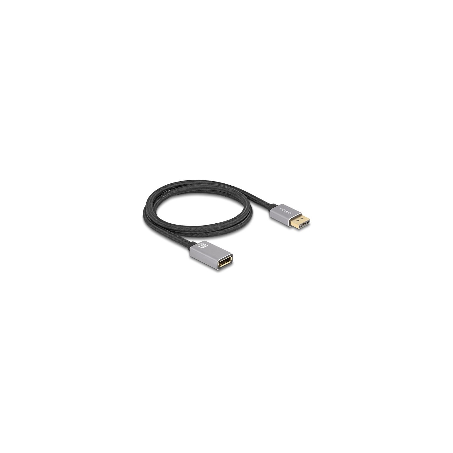DELOCK DisplayPort Verlngerungskabel 8K 60 Hz 1 m grau Metall ohne Einrastfunktion — Buy in Cyprus with Fast Delivery