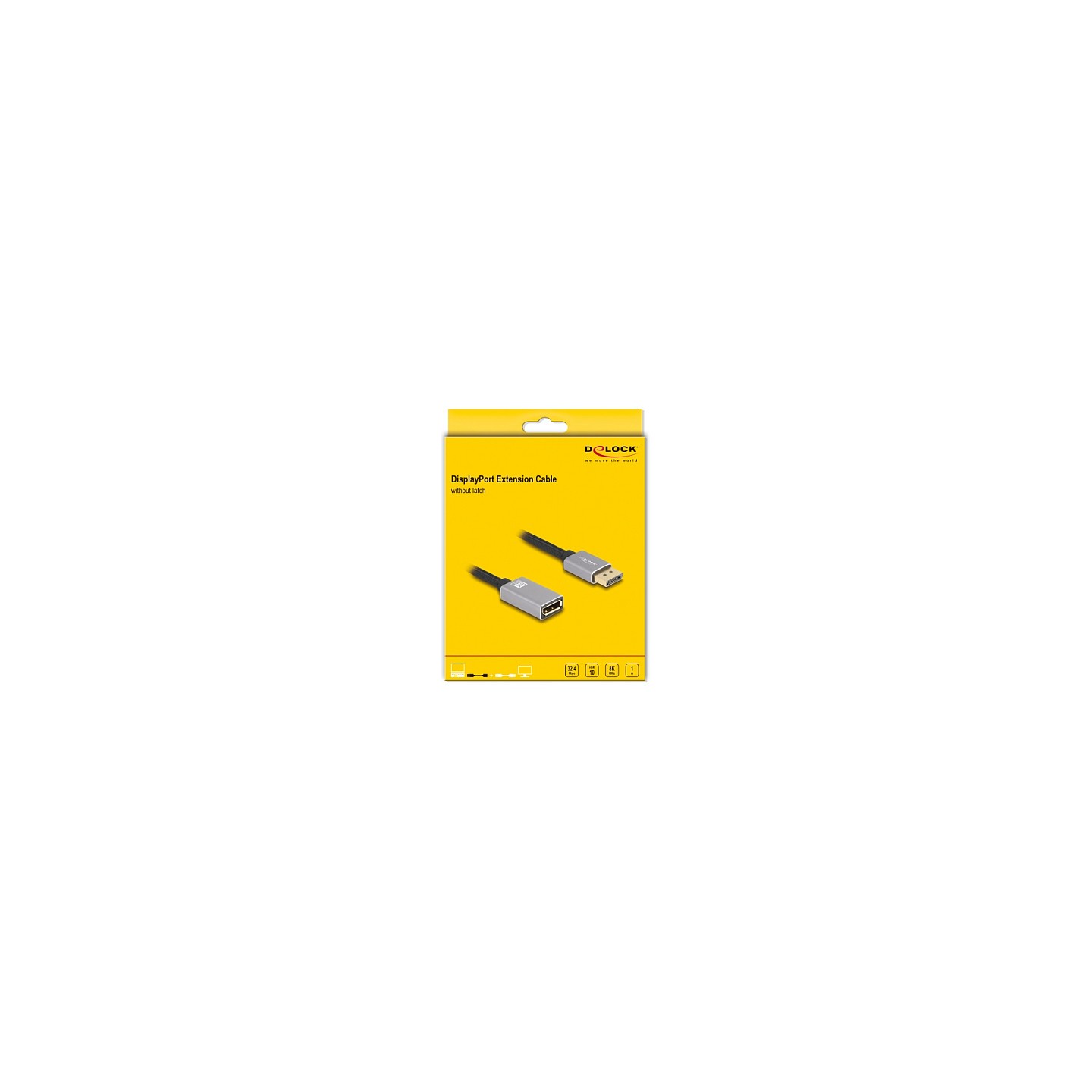DELOCK DisplayPort Verlngerungskabel 8K 60 Hz 1 m grau Metall ohne Einrastfunktion — Buy in Cyprus with Fast Delivery