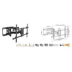 equip TV Wandhalterung kipp- und schwenkbar 37' - 90 — Buy in Cyprus with Fast Delivery