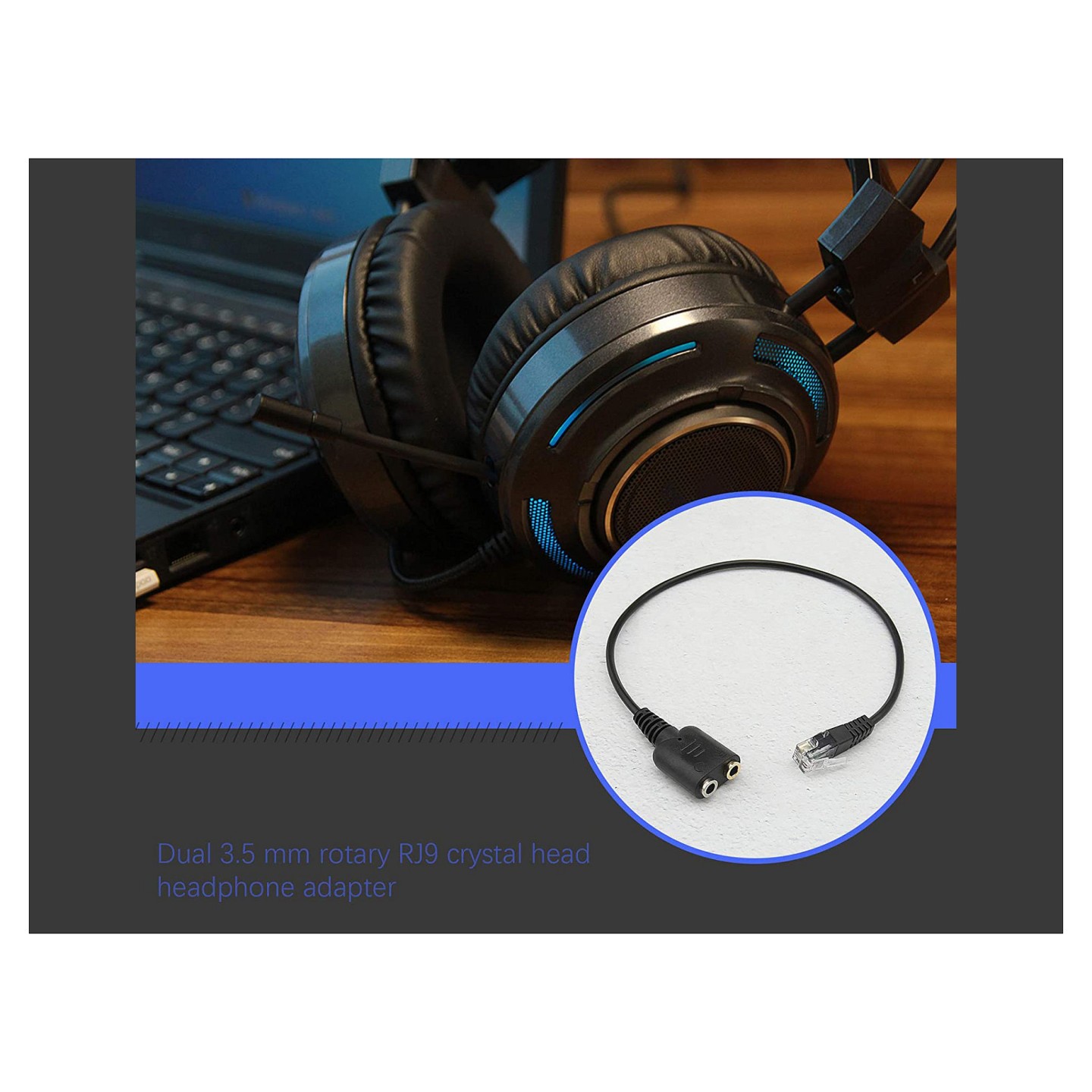 Equip Telefonkabel RJ9- to 2x3.5mm St Bu 0.25m schwarz — Buy in Cyprus with Fast Delivery