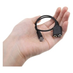 Equip Telefonkabel RJ9- to 2x3.5mm St Bu 0.25m schwarz — Buy in Cyprus with Fast Delivery