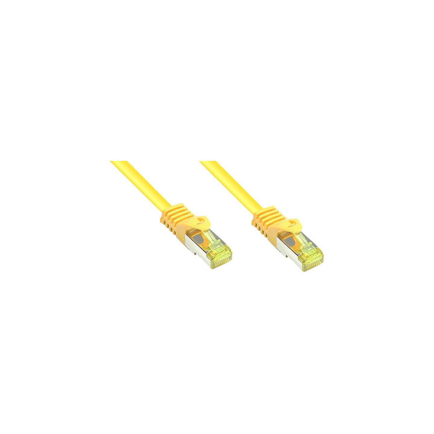 GoodConnections RJ45 Patchkabel mit Cat. 7 Rohkabel und Rastnasenschutz (). S FTP. PiMF. halogenfrei. 500MHz. OFC. ge...