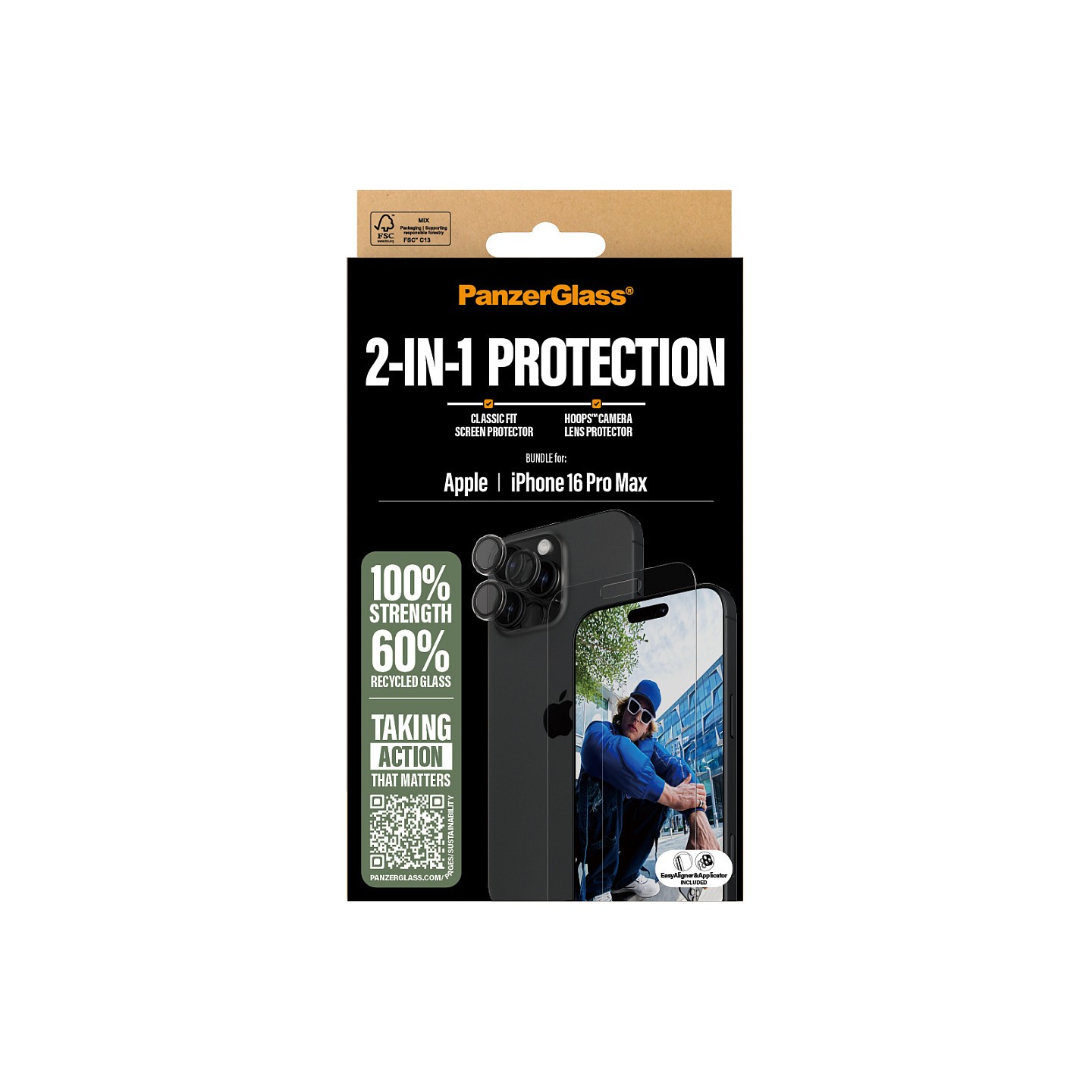 PanzerGlass 2-in-1 Bundle iPhone 16 Pro Max — Buy in Cyprus with Fast Delivery