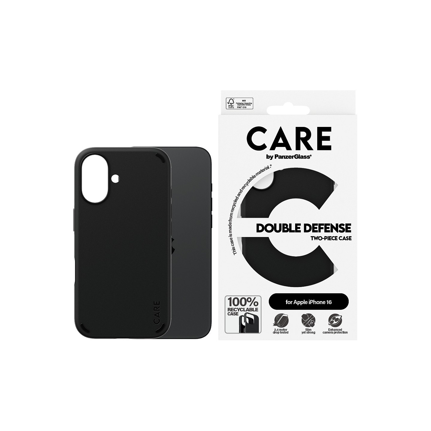 CARE Case Feature Double Defence Black iPhone 16 — Buy in Cyprus with Fast Delivery