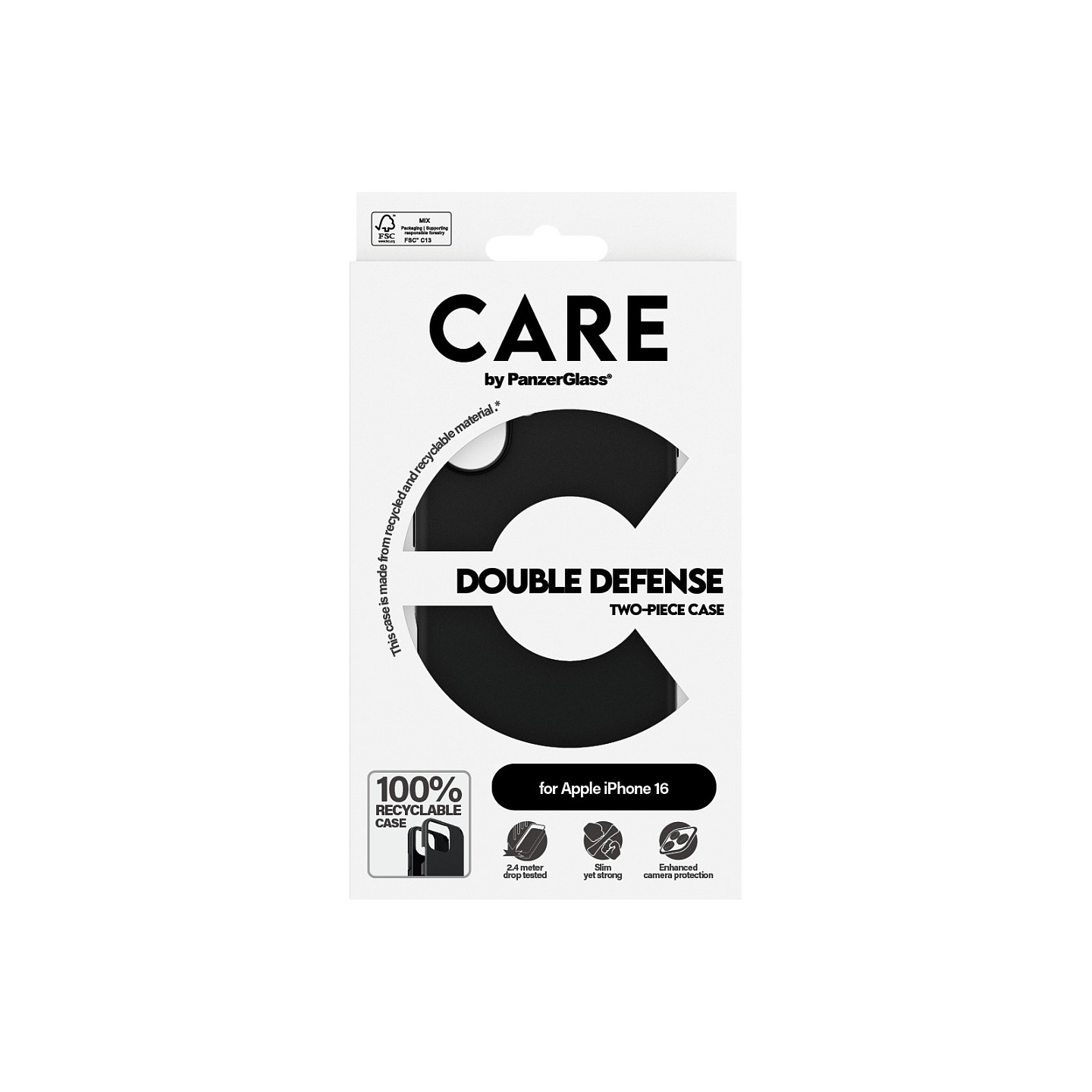CARE Case Feature Double Defence Black iPhone 16 — Buy in Cyprus with Fast Delivery