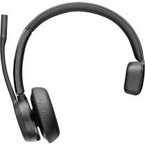Poly Voyager 4310 UC - Monaural Bluetooth 5.2 Headset with BT700 USB-A Adapter & Charging Stand - Black