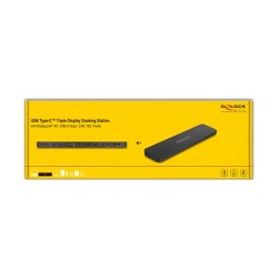 USB Type-CTM Triple Display Dockingstation mit DisplayLink® 4K USB 5 Gbps LAN SD Audio PD 80 W