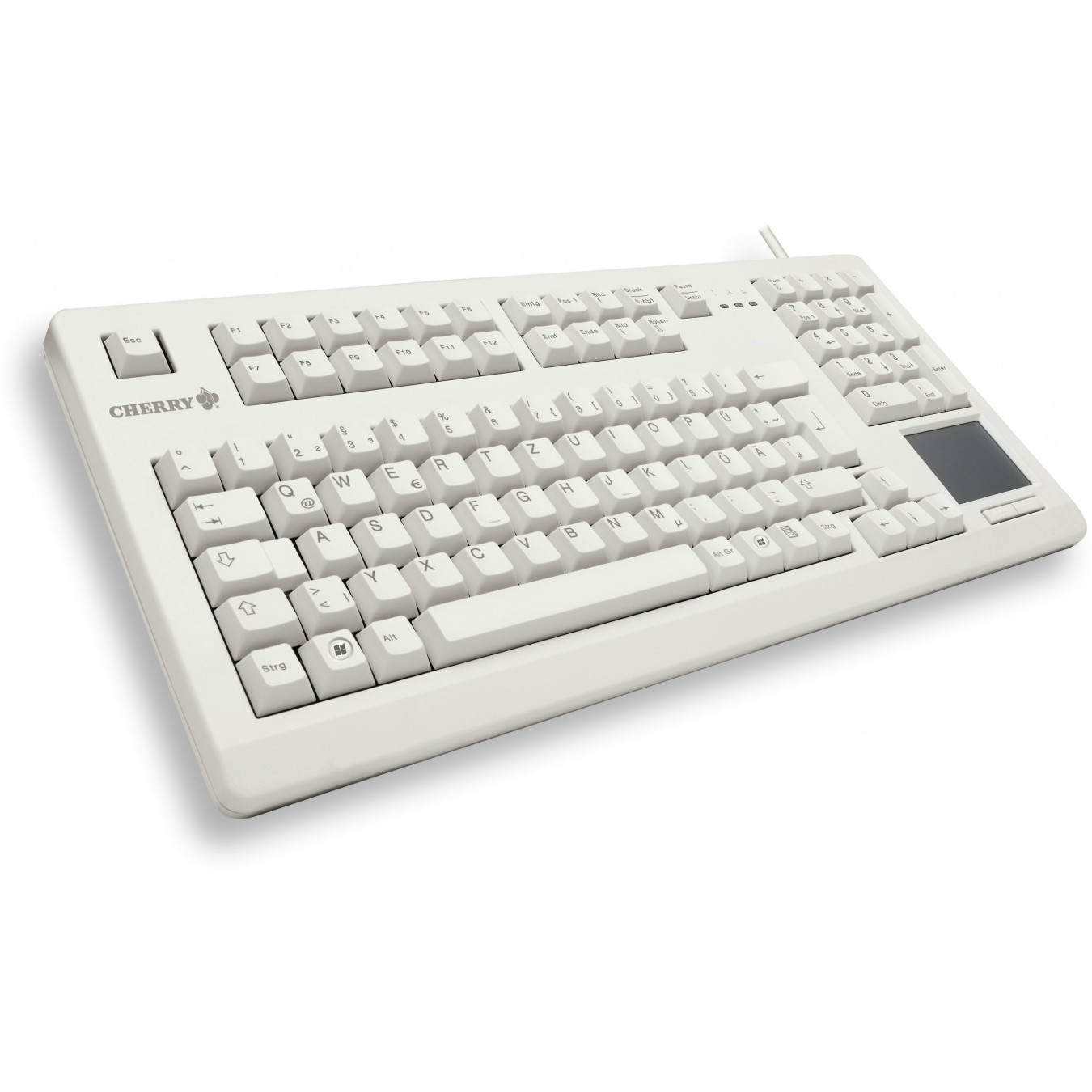 CHERRY TouchBoard G80-11900LUMDE-0 - Grey, Cherry MX Black, Wired USB, Full-size QWERTZ with Touchpad