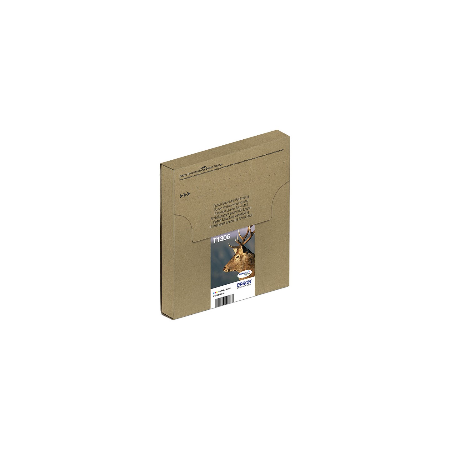 Epson Original Easy Mail Packing T1306 Hirsch Druckerpatronen 3er Multipack C M Y (C13T13064510)