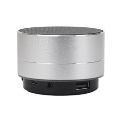 MANHATTAN Metallic LED-Bluetooth-Lautsprecher buntes Licht Bedienelemente USB-A-Port MicroSD-Kartenslot 3.5mm-Klinken...