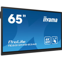 iiyama ProLite TE6512MIS-B3AG - 65-inch 4K UHD IPS Touchscreen, Android 11, 8GB RAM/32GB, Wi-Fi, Black