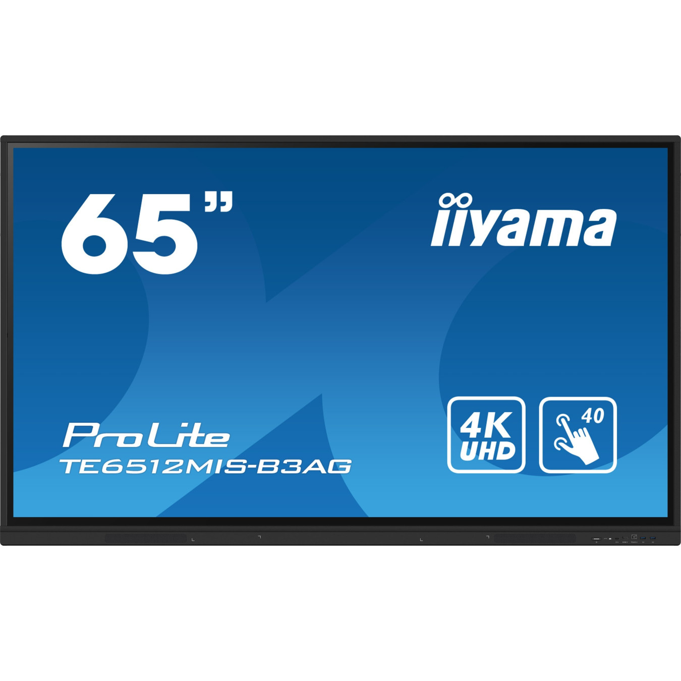 iiyama ProLite TE6512MIS-B3AG - 65-inch 4K UHD IPS Touchscreen, Android 11, 8GB RAM/32GB, Wi-Fi, Black