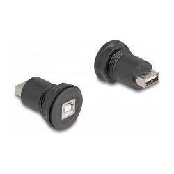 DELOCK USB 2.0 Typ-B zu USB 2.0 Typ-A Einbaubuchse schwarz — Buy in Cyprus with Fast Delivery