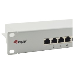 Equip Patchpanel 16x RJ45 Cat6 19' FTP 1HE ISO IEC hellgrau — Buy in Cyprus with Fast Delivery