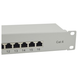 Equip Patchpanel 16x RJ45 Cat6 19' FTP 1HE ISO IEC hellgrau — Buy in Cyprus with Fast Delivery